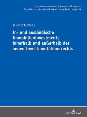 cover image of In- und auslaendische Immobilieninvestments innerhalb und außerhalb des neuen Investmentsteuerrechts